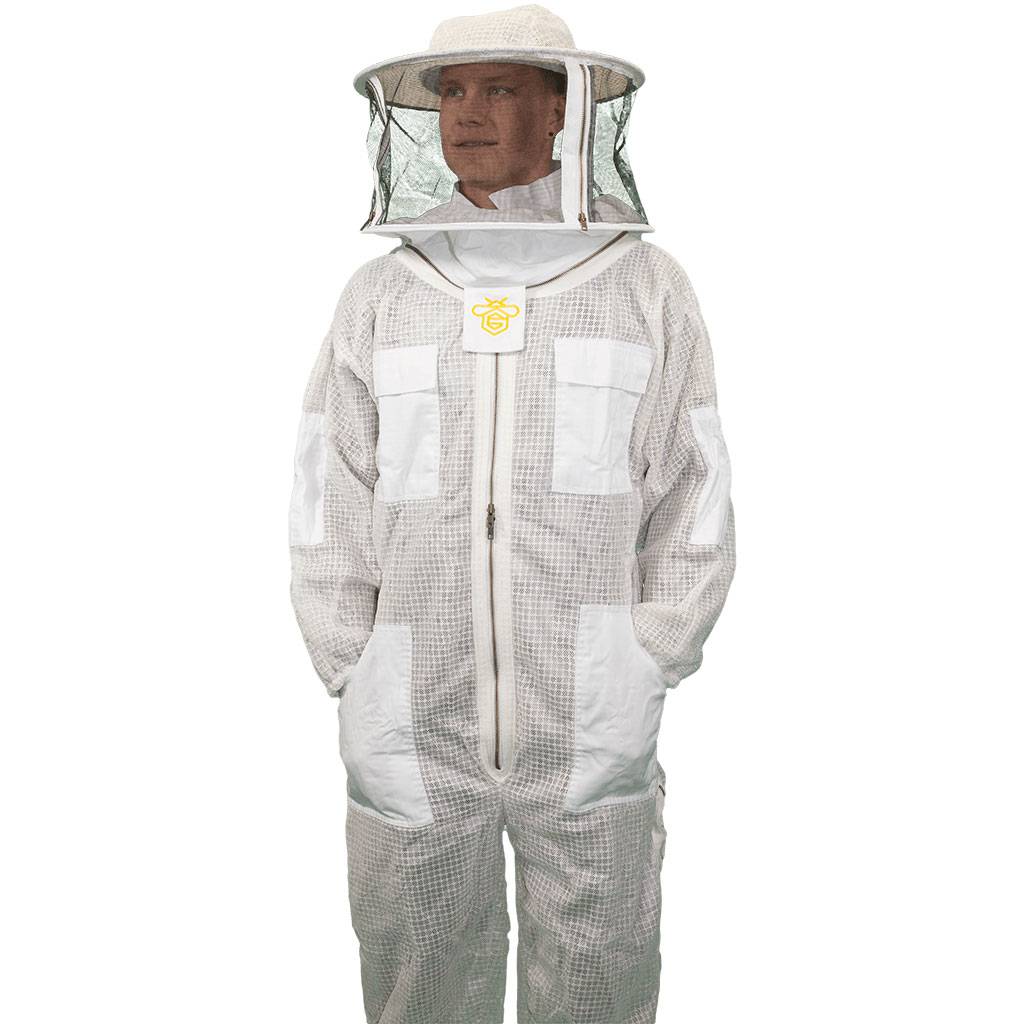 UV21 Ultra Ventilated 3 Layer bee beekeeping beekeeper jacket Round Veil Small 
