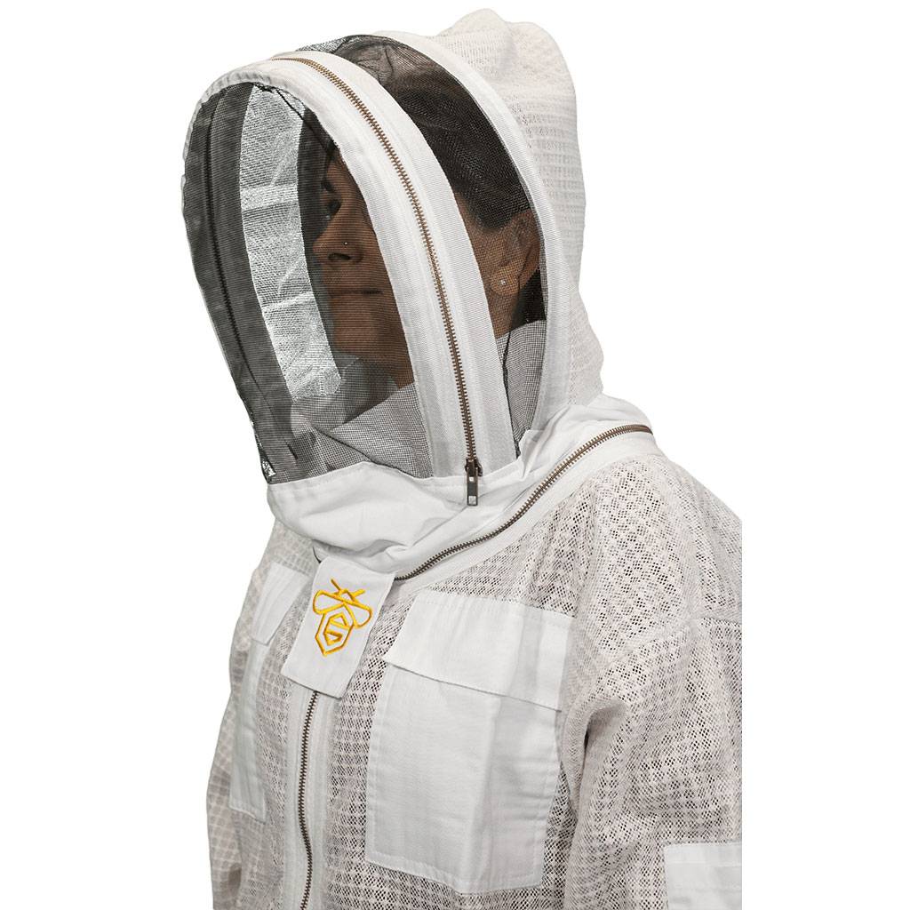FREE GLOVES Bee Suit Veil Hood FULL PROTECTION Honey Beekeeping XL Size 