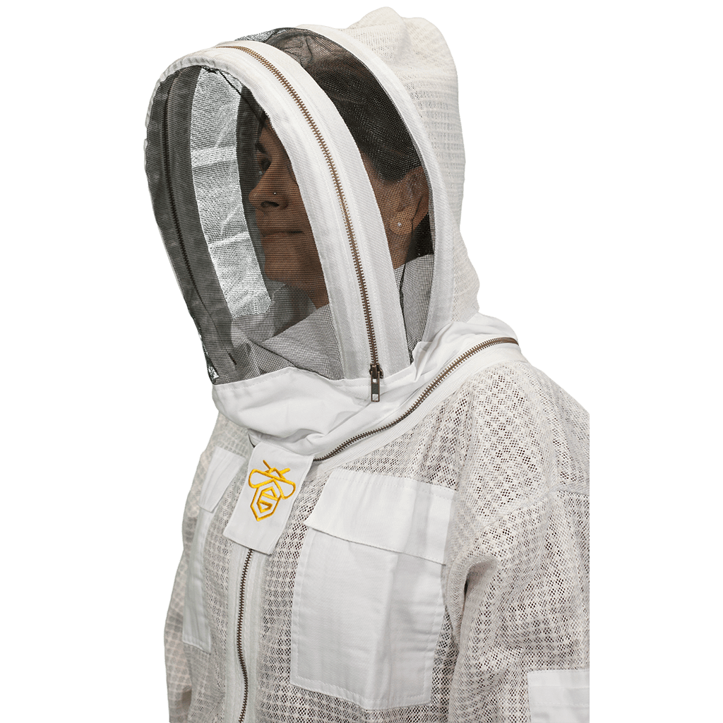 Beekeeping Jacket Breathable Detachable Pullover Bee Keeping Veil Suit S6K7 